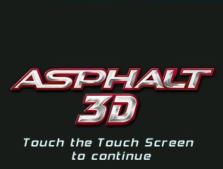 Asphalt: 3D title screen for Nintendo 3DS