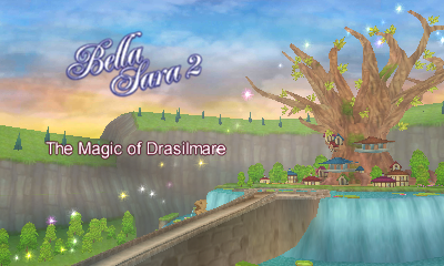Bella Sara 2: The Magic of Drasilmare title screen for Nintendo 3DS