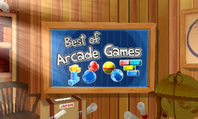 Best of Arcade Games title screen for Nintendo 3DS