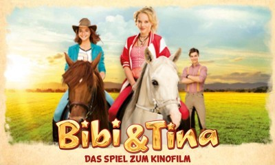 Bibi & Tina: Das Spiel zum Kinofilm title screen for Nintendo 3DS