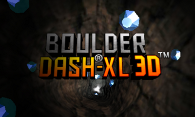 Boulder Dash-XL 3D title screen for Nintendo 3DS