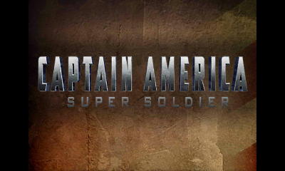 Captain America: Super Soldier title screen for Nintendo 3DS