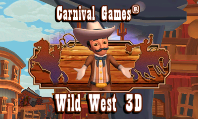Carnival Games Wild West 3D title screen for Nintendo 3DS
