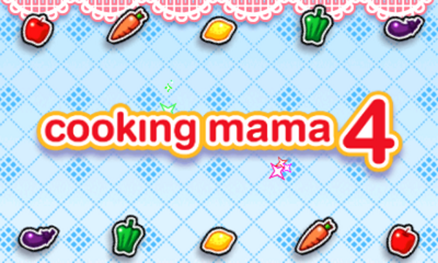 Cooking Mama 4: Kitchen Magic title screen for Nintendo 3DS