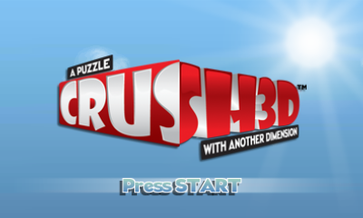 Crush 3D title screen for Nintendo 3DS