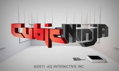 Cubic Ninja title screen for Nintendo 3DS
