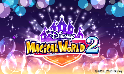 Disney Magical World 2 title screen for Nintendo 3DS