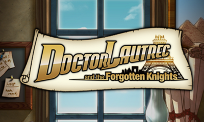 Doctor Lautrec and the Forgotten Knights title screen for Nintendo 3DS