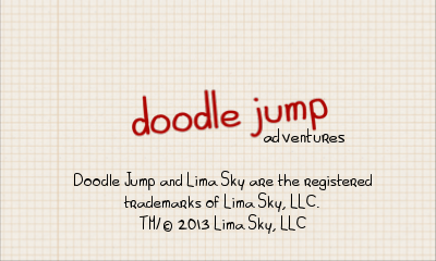 Doodle Jump Adventures title screen for Nintendo 3DS