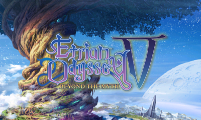 Etrian Odyssey V: Beyond The Myth title screen for Nintendo 3DS