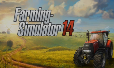 Farming Simulator 14 title screen for Nintendo 3DS