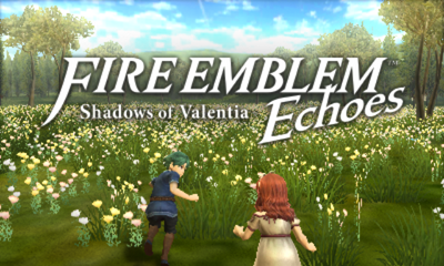 Fire Emblem Echoes: Shadows of Valentia title screen for Nintendo 3DS