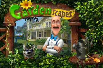 Garden Scapes title screen for Nintendo 3DS