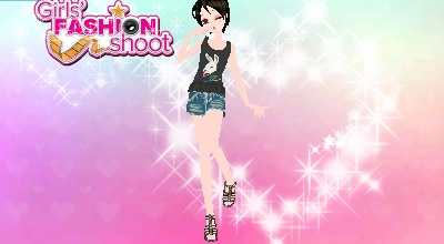 Girls' Fashion Shoot title screen for Nintendo 3DS