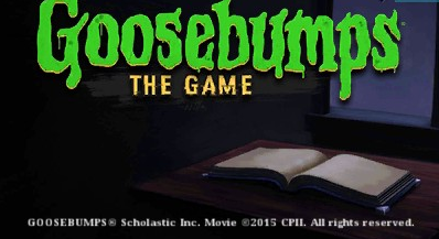 Goosebumps The Game title screen for Nintendo 3DS