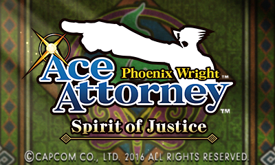 Gyakuten Saiban 6 title screen for Nintendo 3DS