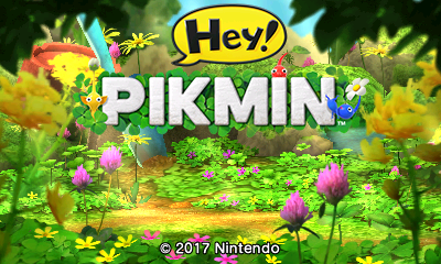 Hey Pikmin title screen for Nintendo 3DS