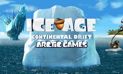 Ice Age 4: Continental Drift Arctic Games title screen for Nintendo 3DS