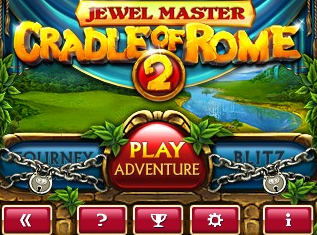 Jewel Master Cradle of Rome 2 title screen for Nintendo 3DS