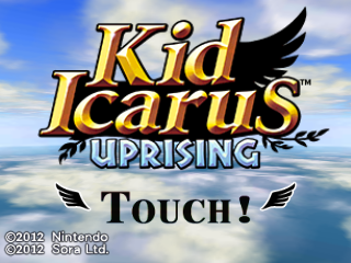 Kid Icarus Uprising [Big Box] title screen for Nintendo 3DS