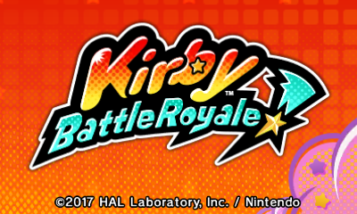 Kirby Battle Royale title screen for Nintendo 3DS