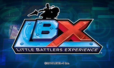 LBX: Little Battlers Experience title screen for Nintendo 3DS