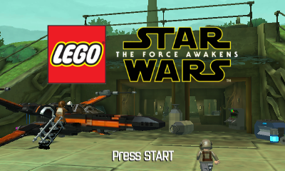 LEGO Star Wars: The Force Awakens title screen for Nintendo 3DS