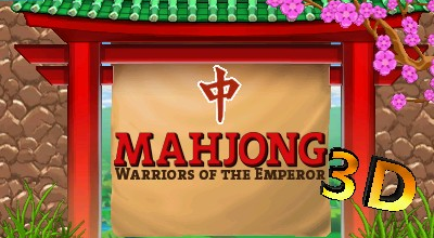 Mahjong 3D: Warriors Of The Emperor title screen for Nintendo 3DS