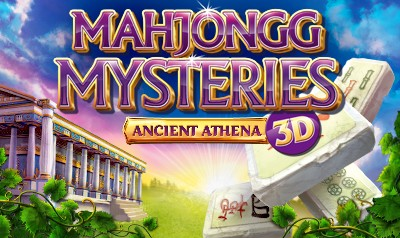 Mahjong Mysteries: Ancient Athena title screen for Nintendo 3DS