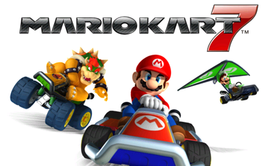 Mario Kart 7 title screen for Nintendo 3DS