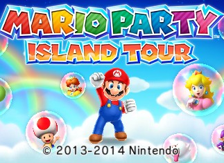 Mario Party Island Tour title screen for Nintendo 3DS