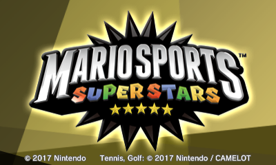 Mario Sports Superstars title screen for Nintendo 3DS