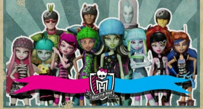Monster High: Skultimate Roller Maze title screen for Nintendo 3DS
