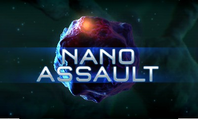 Nano Assault title screen for Nintendo 3DS