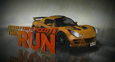 Need For Speed: The Run title screen for Nintendo 3DS