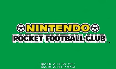 Nintendo Pocket Football Club title screen for Nintendo 3DS