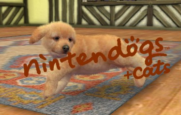 Nintendogs + Cats: Golden Retriever & New Friends title screen for Nintendo 3DS