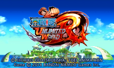 One Piece: Unlimited World RED title screen for Nintendo 3DS