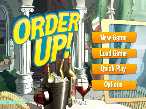 Order Up title screen for Nintendo 3DS