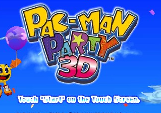 Pac-Man Party 3D title screen for Nintendo 3DS