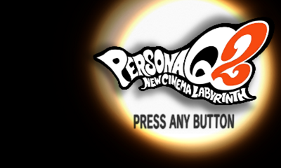 Persona Q2: New Cinema Labyrinth title screen for Nintendo 3DS