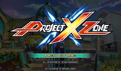 Project X Zone [First Print Limited Edition] title screen for Nintendo 3DS