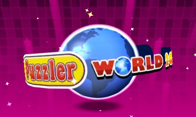 Puzzler World 2012 3D title screen for Nintendo 3DS