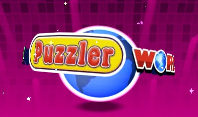 Puzzler World 2013 title screen for Nintendo 3DS