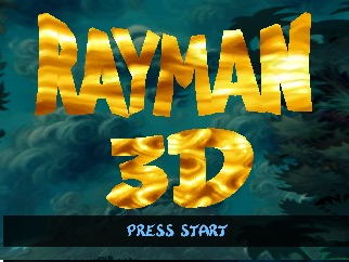 Rayman 3D title screen for Nintendo 3DS