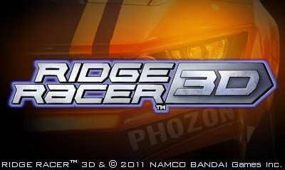 Ridge Racer 3D title screen for Nintendo 3DS