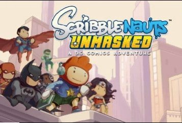 Scribblenauts Unmasked: A DC Comics Adventure title screen for Nintendo 3DS