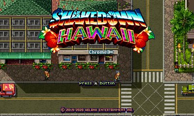 Shakedown Hawaii [Collector's Edition] title screen for Nintendo 3DS