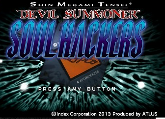 Shin Megami Tensei: Devil Summoner: Soul Hackers title screen for Nintendo 3DS