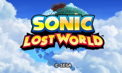 Sonic Lost World title screen for Nintendo 3DS